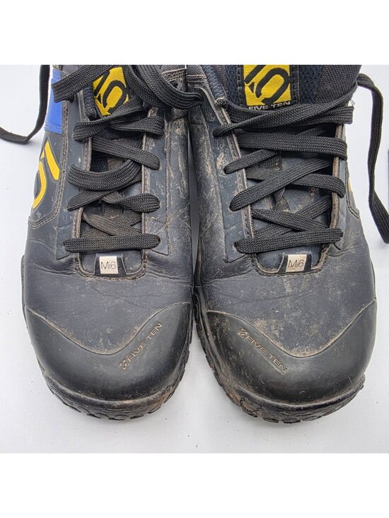 Five Ten Impact VXi Mens Size 8 Black Blue Mountain Bike Shoes Stealth Rubber